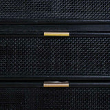 Chest of drawers Alexandra House Living Black Golden MDF Wood-2