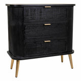 Chest of drawers Alexandra House Living Black MDF Wood 35 x 81 x 80 cm-0