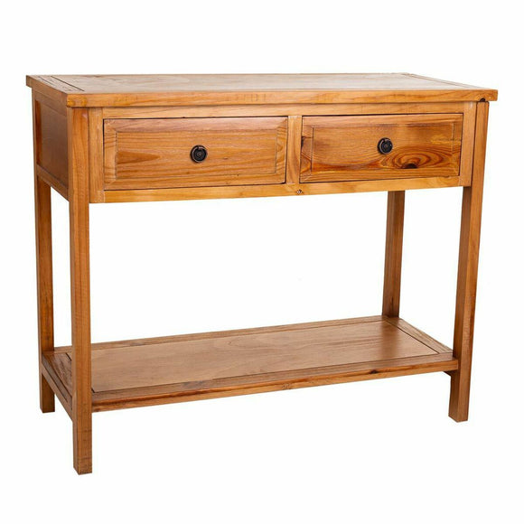 Hall Table with Drawers Alexandra House Living Brown Pine MDF Wood 78 x 41 x 95 cm-0