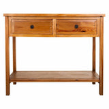 Hall Table with Drawers Alexandra House Living Brown Pine MDF Wood 78 x 41 x 95 cm-6