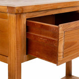 Hall Table with Drawers Alexandra House Living Brown Pine MDF Wood 78 x 41 x 95 cm-3