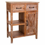 Hall Table with Drawers Alexandra House Living Brown Pine MDF Wood 82 x 37 x 63 cm-0