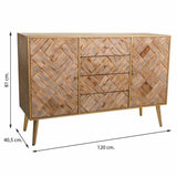 Sideboard Alexandra House Living Brown Paolownia wood 40 x 81 x 120 cm-1