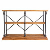 Shelve Alexandra House Living Brown Black Grey Iron Fir wood 35 x 79 x 120 cm-7