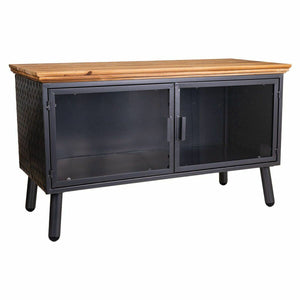 Occasional Furniture Alexandra House Living Brown Black Grey Glass Iron Fir wood 42 x 55 x 94 cm-0