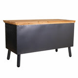 Occasional Furniture Alexandra House Living Brown Black Grey Glass Iron Fir wood 42 x 55 x 94 cm-4