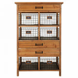 Chest of drawers Alexandra House Living Natural Wood Fir wood 34 x 114 x 70 cm-6