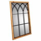 Wall mirror Alexandra House Living Black Metal Fir wood 2 x 90 x 60 cm-5