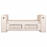 Bench Alexandra House Living White Polyurethane MDF Wood 40 x 52 x 130 cm-7