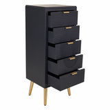 Chest of drawers Alexandra House Living Golden Dark grey MDF Wood 36 x 100 x 42 cm-5