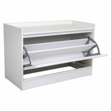 Bench Alexandra House Living Silver MDF Wood 38 x 53 x 80 cm Shoe Rack-5