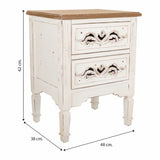 Nightstand Alexandra House Living White 38 x 62 x 48 cm-1