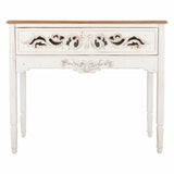 Hall Table with Drawers Alexandra House Living White Fir wood MDF Wood 46 x 90 x 110 cm-6