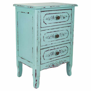 Nightstand Alexandra House Living Blue 32 x 67 x 46 cm-0