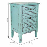 Nightstand Alexandra House Living Blue 32 x 67 x 46 cm-1