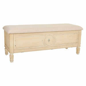 Bench Alexandra House Living Beige Sponge Fir wood 43 x 48 x 120 cm-0