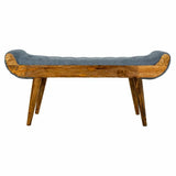 Bench Alexandra House Living Canvas Mango wood 51 x 38 x 125 cm-5