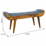 Bench Alexandra House Living Canvas Mango wood 51 x 38 x 125 cm-1