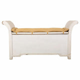 Bench Alexandra House Living White Cotton Mango wood 42 x 63 x 120 cm-7