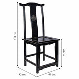 Dining Chair Alexandra House Living Black 42 x 119 x 49 cm-1