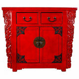 Sideboard Alexandra House Living Red Elm wood 50 x 88 x 101 cm Oriental-7