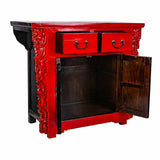 Sideboard Alexandra House Living Red Elm wood 50 x 88 x 101 cm Oriental-6