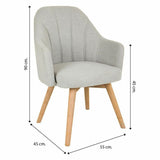 Dining Chair Alexandra House Living Grey 100 % polyester 45 x 90 x 55 cm-1