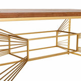 Centre Table Alexandra House Living Gold Natural Iron Fir wood MDF Wood 70 x 50 x 130 cm-3