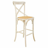 Stool Alexandra House Living White Rattan 53 x 116 x 45 cm-0