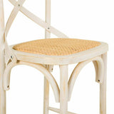 Stool Alexandra House Living White Rattan 53 x 116 x 45 cm-4