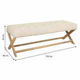 Bench Alexandra House Living Cream Rubber Wood 46 x 45 x 130 cm-1