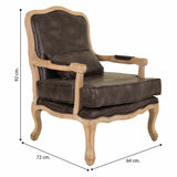 Armchair Alexandra House Living Brown 72 x 92 x 64 cm-1