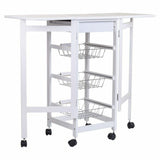 Kitchen Trolley Alexandra House Living White 37 x 79 x 91 cm-4