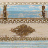 Chest Alexandra House Living Blue Mango wood 28 x 27 x 50 cm Traditional style-4