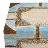 Chest Alexandra House Living Blue Mango wood 28 x 27 x 50 cm Traditional style-3