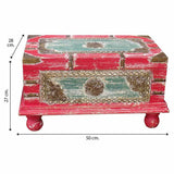 Chest Alexandra House Living Red Mango wood 28 x 27 x 50 cm Traditional style-1