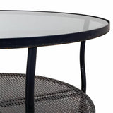 Centre Table Alexandra House Living Black Metal Glass 85 x 45 x 85 cm-3