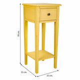 Side table Alexandra House Living Yellow 33 x 78 x 33 cm-1