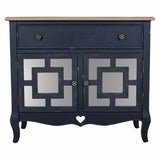 Hall Table with Drawers Alexandra House Living Black Glass Fir wood MDF Wood 36 x 72 x 83 cm-8