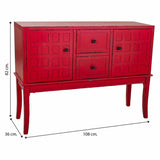 Hall Table with Drawers Alexandra House Living Red Fir wood MDF Wood 36 x 82 x 108 cm-1