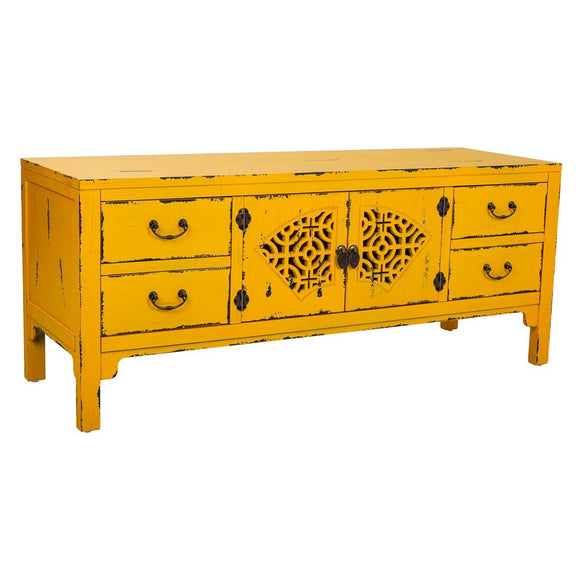 Multipurpose Chest of Drawers Alexandra House Living Yellow Fir wood MDF Wood 40 x 50 x 120 cm-0