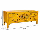 Multipurpose Chest of Drawers Alexandra House Living Yellow Fir wood MDF Wood 40 x 50 x 120 cm-1