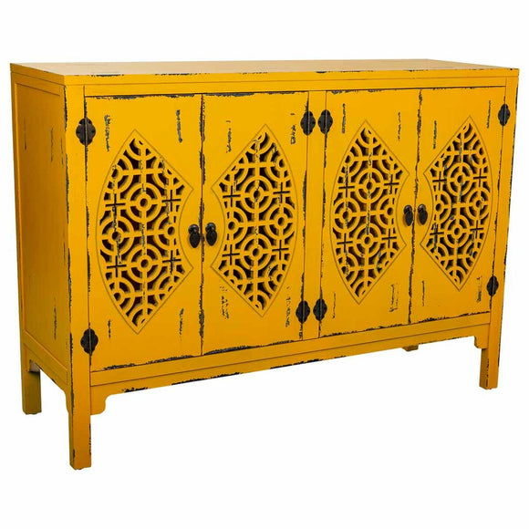 Sideboard Alexandra House Living Yellow Fir wood MDF Wood 40 x 86 x 120 cm-0