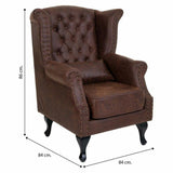 Armchair Alexandra House Living Black 84 x 86 x 84 cm Polyskin-1