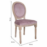 Dining Chair Alexandra House Living Pink 100 % polyester 46 x 96 x 48 cm-1