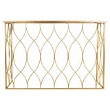 Hall Alexandra House Living Golden Metal Glass MDF Wood 40 x 80 x 120 cm-5