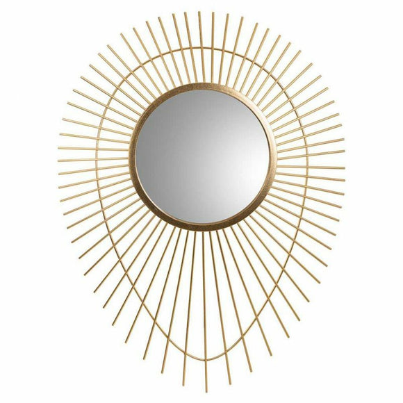 Wall mirror Alexandra House Living Golden Metal Glass 6 x 105 x 77 cm-0