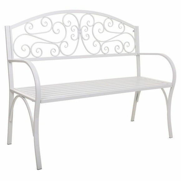 Bench Alexandra House Living White Iron 53 x 91 x 153 cm-0