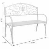 Bench Alexandra House Living White Iron 53 x 91 x 153 cm-5