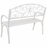 Bench Alexandra House Living White Iron 53 x 91 x 153 cm-4